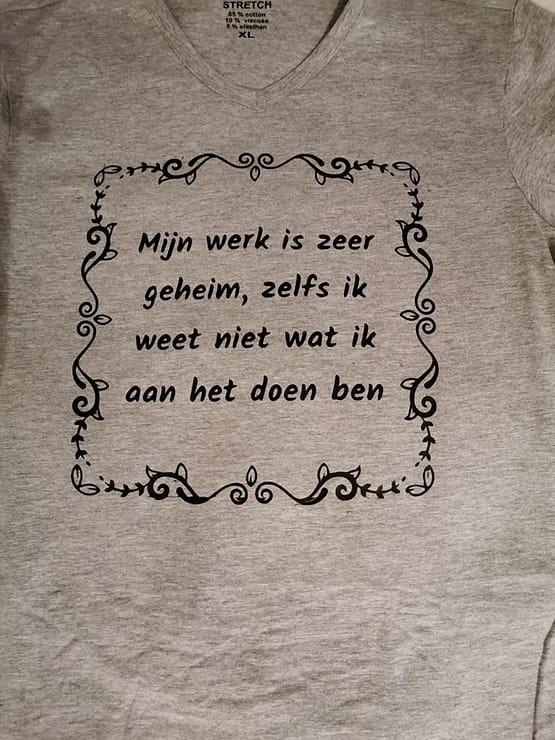 T-Shirt bedrukt grijs