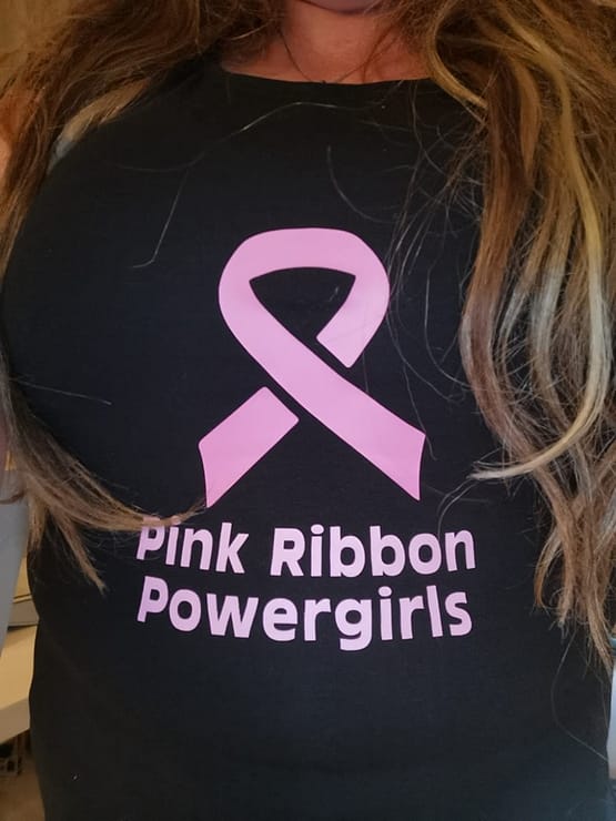Pink ribbon T-shirt actie