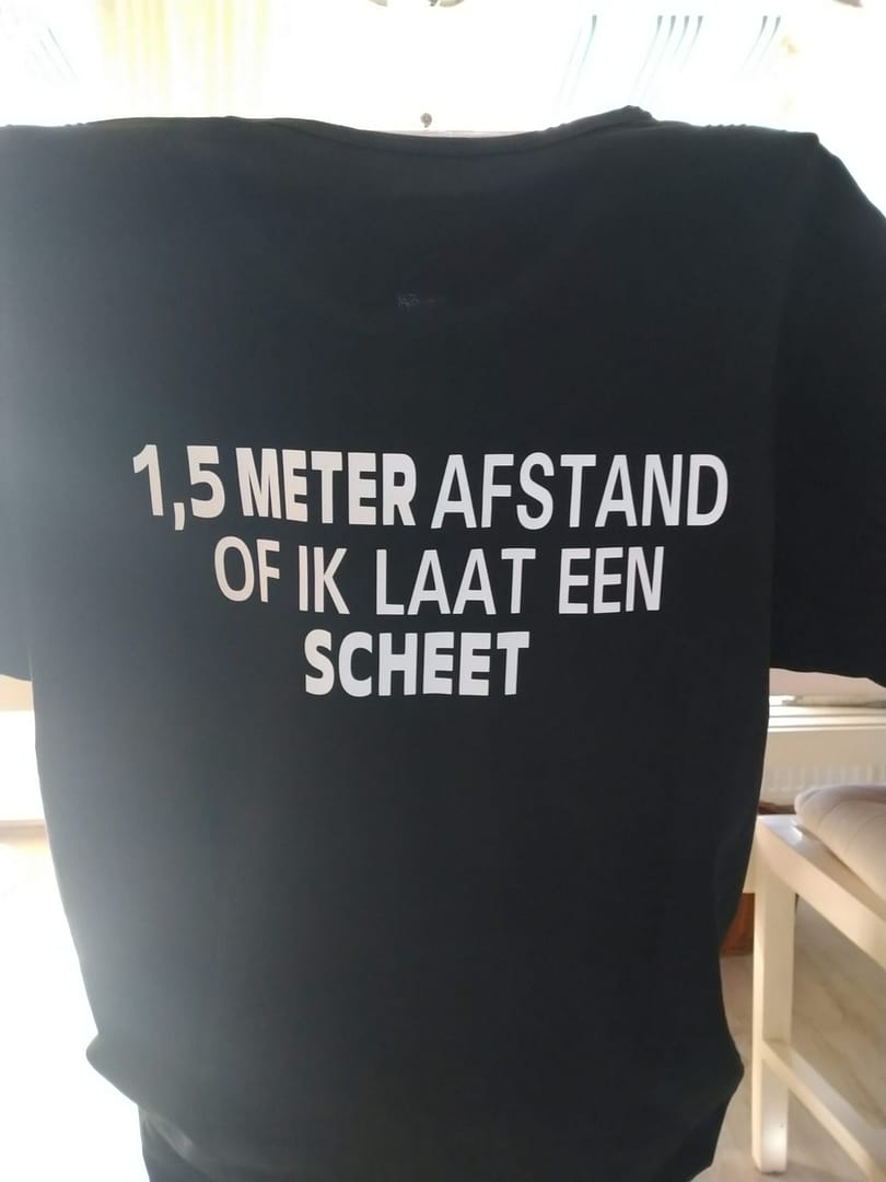 T-Shirt 1,5 meter afstand houden